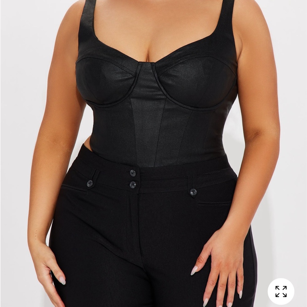Fashion Nova Black Bustier Top